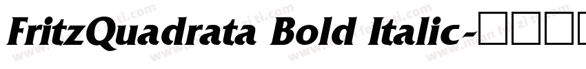 FritzQuadrata Bold Italic字体转换